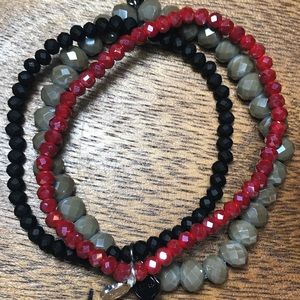 Set of 3 Lizas Faceted Czech Crystal Bracelets New